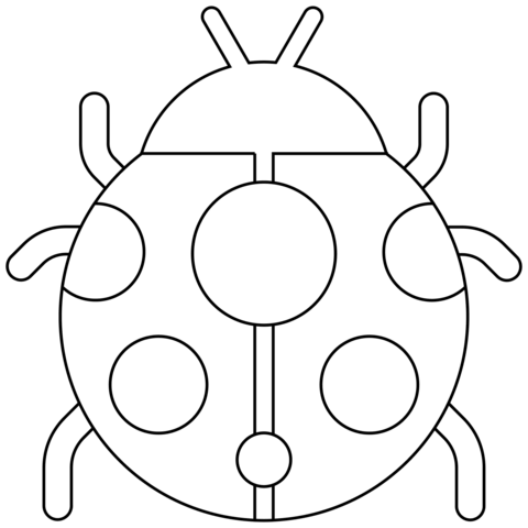 Lady Beetle Emoji From Ladybug Coloring Page